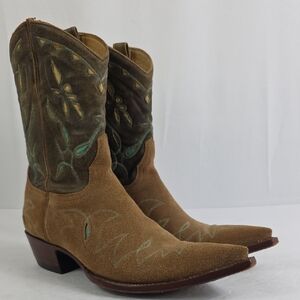Old Gringo Brown and Green Heeled Boots